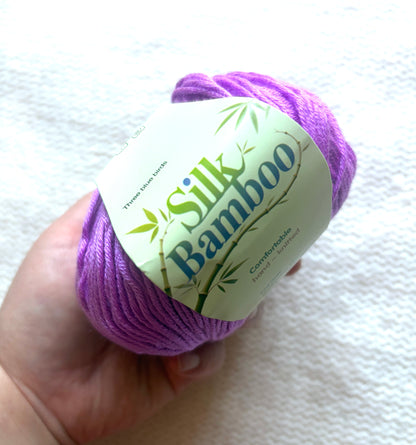 5 balls x 50g Cashmere Silk yarn : Cashmere + Silk + Bamboo fiber : 21 Lilac