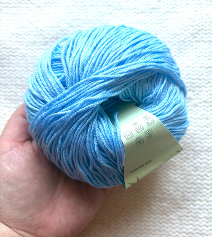 5 balls x 50g Cashmere Silk yarn : Cashmere + Silk + Bamboo fiber : 10 Sky Blue