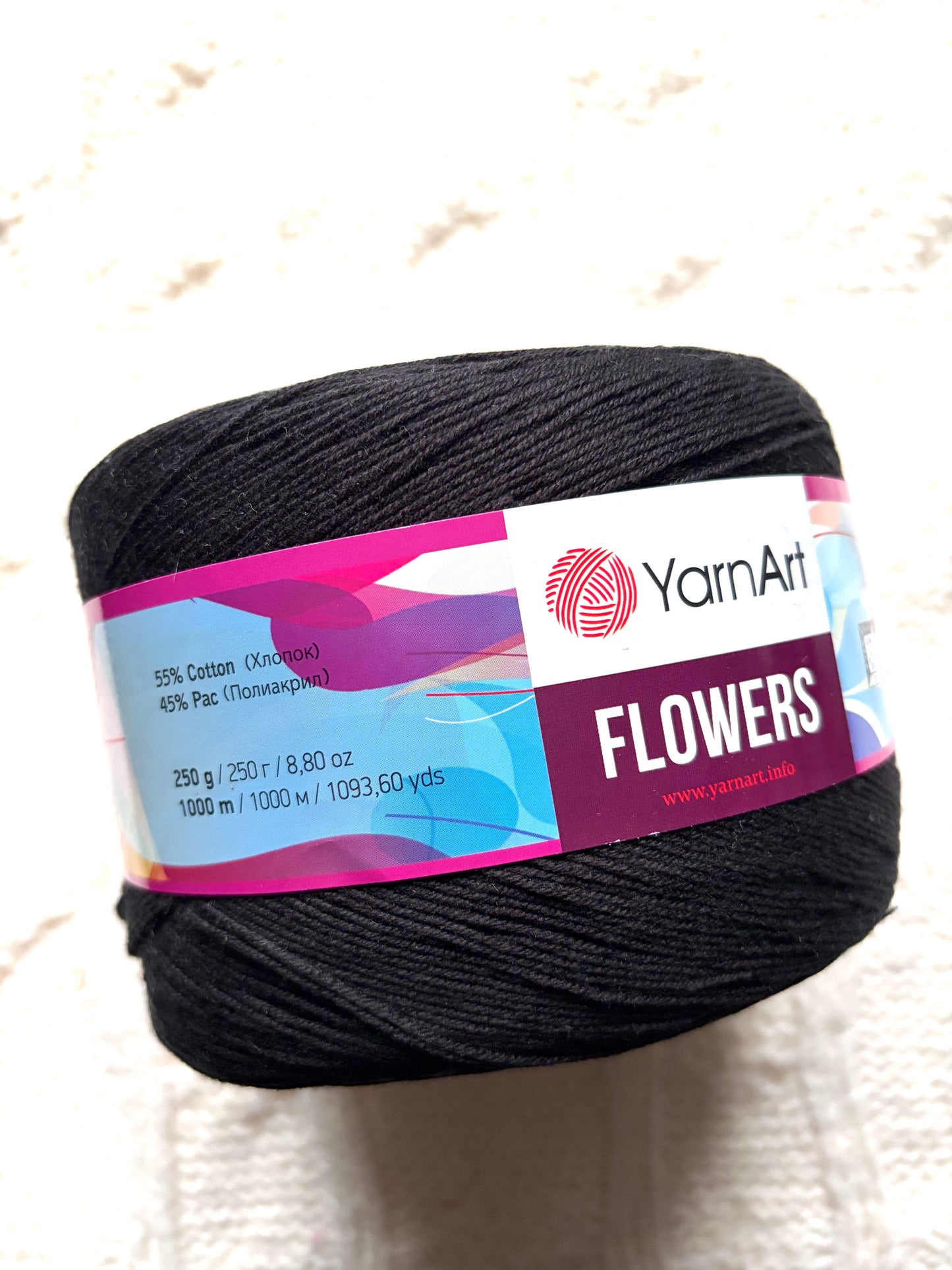 1 cake x 250g YarnArt Flowers Yarn Cake - Colour 253 : Cotton Blend
