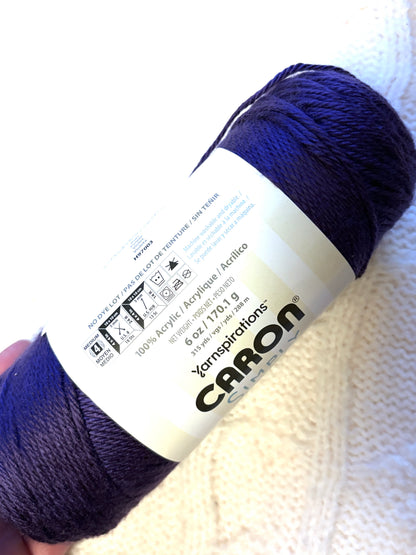 2 Balls x 170g CARON Simply Soft Yarn Purple 100% Acrylic