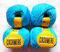 4 balls x 50g Cashmere yarn : 95% Cashmere + 5% Acrylic : 18 Celeste Blue