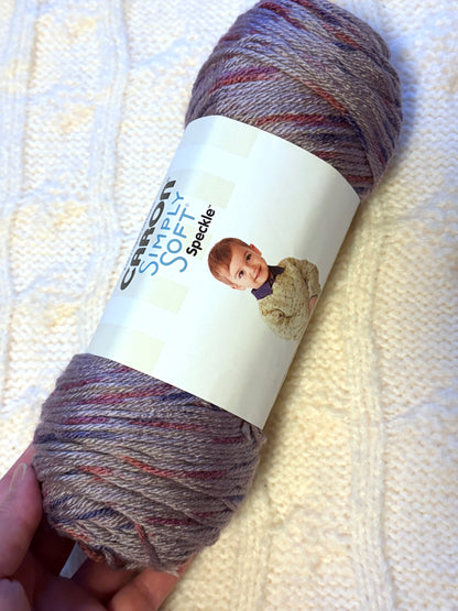 2 Balls x 141g CARON Simply Soft Yarn Speckle : Snapdragon