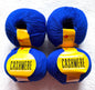 4 balls x 50g Cashmere yarn : 95% Cashmere + 5% Acrylic : 19 Azure blue
