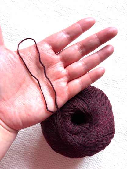 3 balls x 50g Cashmere yarn : 100% Cashmere : 17 Rosewood Red
