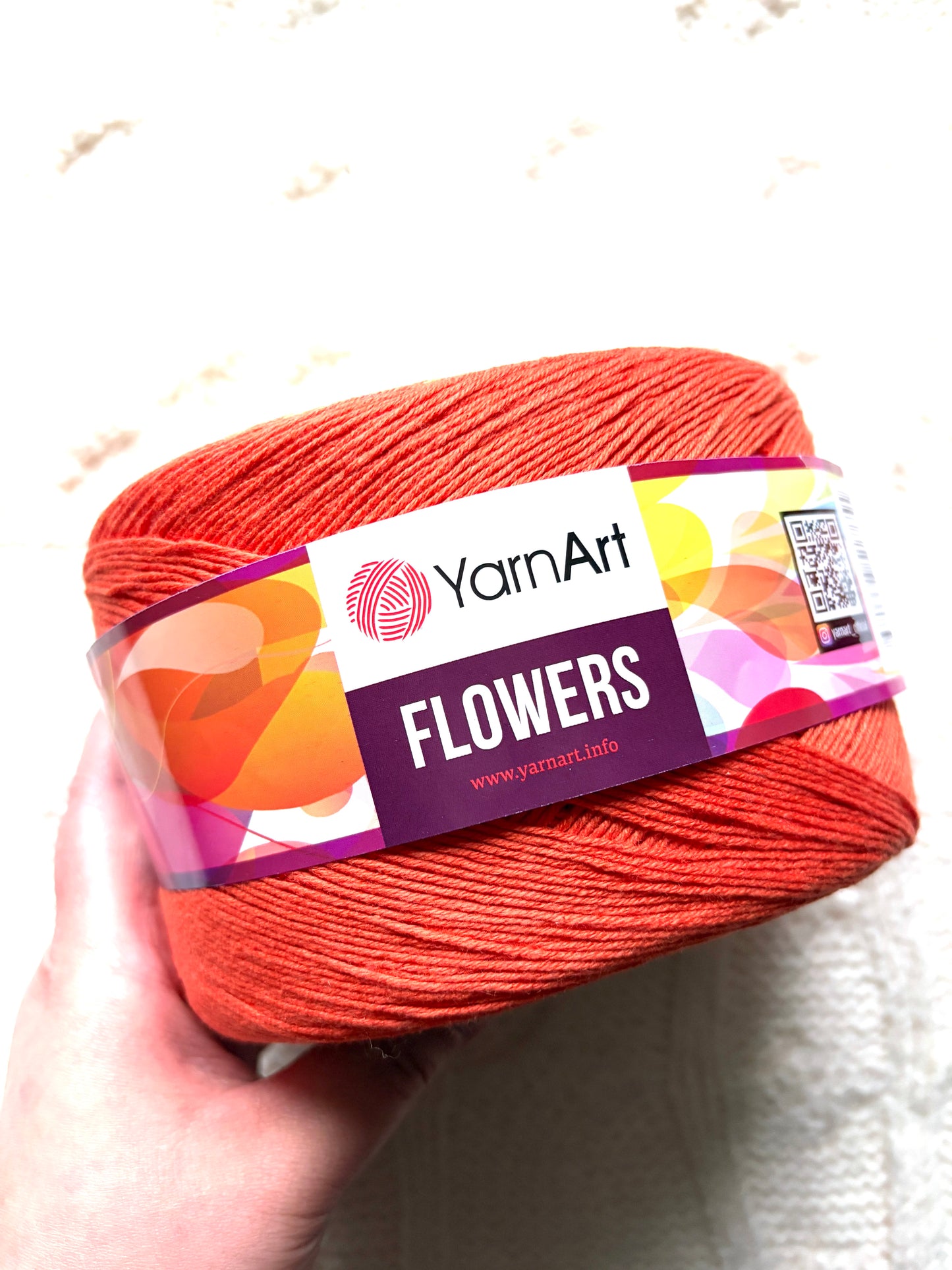 1 cake x 250g YarnArt Flowers Yarn Cake - Colour 255 : Cotton Blend