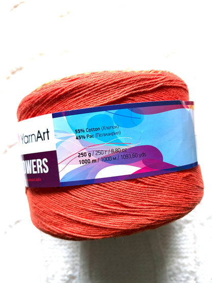 1 cake x 250g YarnArt Flowers Yarn Cake - Colour 255 : Cotton Blend