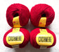 4 balls x 50g Cashmere yarn : 95% Cashmere + 5% Acrylic : 11 Candy Apple Red