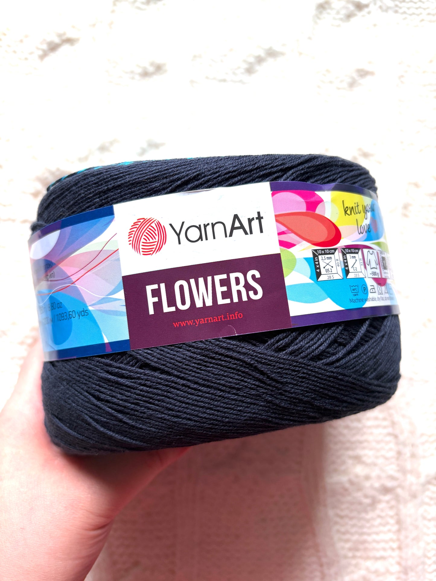1 cake x 250g YarnArt Flowers Yarn Cake - Colour 254 : Cotton Blend