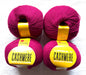 4 balls x 50g Cashmere yarn : 95% Cashmere + 5% Acrylic : 16 Raspberry