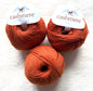 3 balls x 50g Cashmere yarn : 100% Cashmere : 18 Burnt Orange