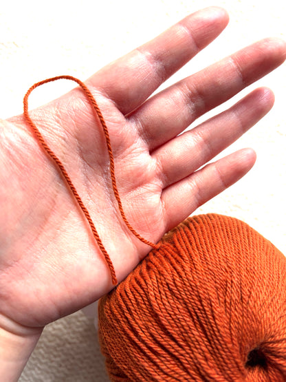 3 balls x 50g Cashmere yarn : 100% Cashmere : 18 Burnt Orange