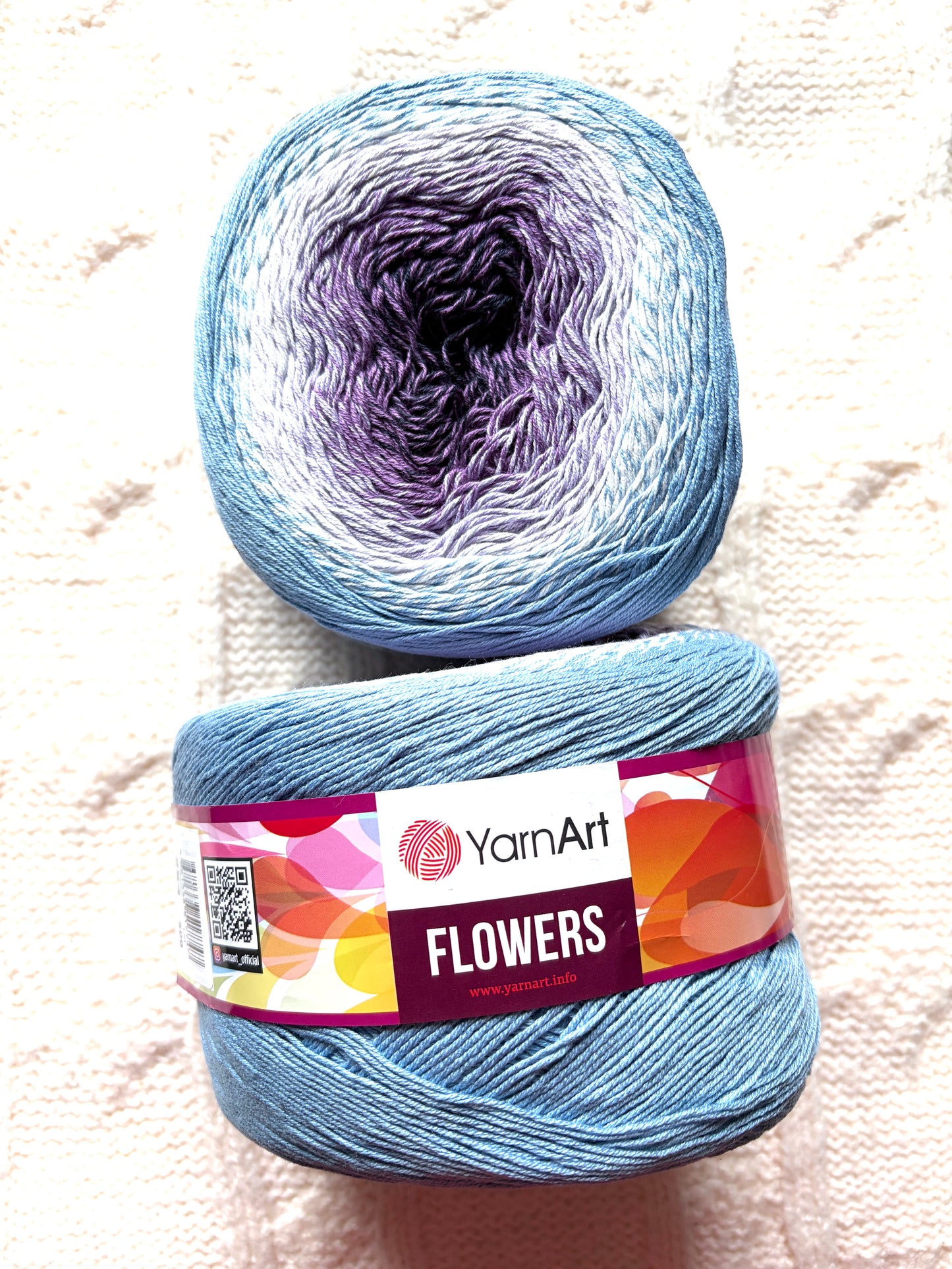 1 cake x 250g YarnArt Flowers Yarn Cake - Colour 264 : Cotton Blend