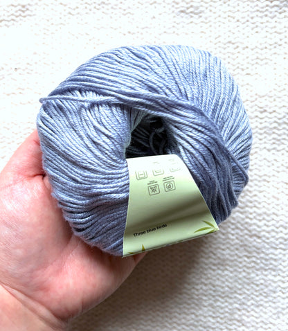 5 balls x 50g Cashmere Silk yarn : Cashmere + Silk + Bamboo fiber : 08 Slate Grey