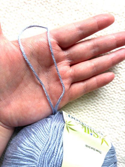 5 balls x 50g Cashmere Silk yarn : Cashmere + Silk + Bamboo fiber : 08 Slate Grey
