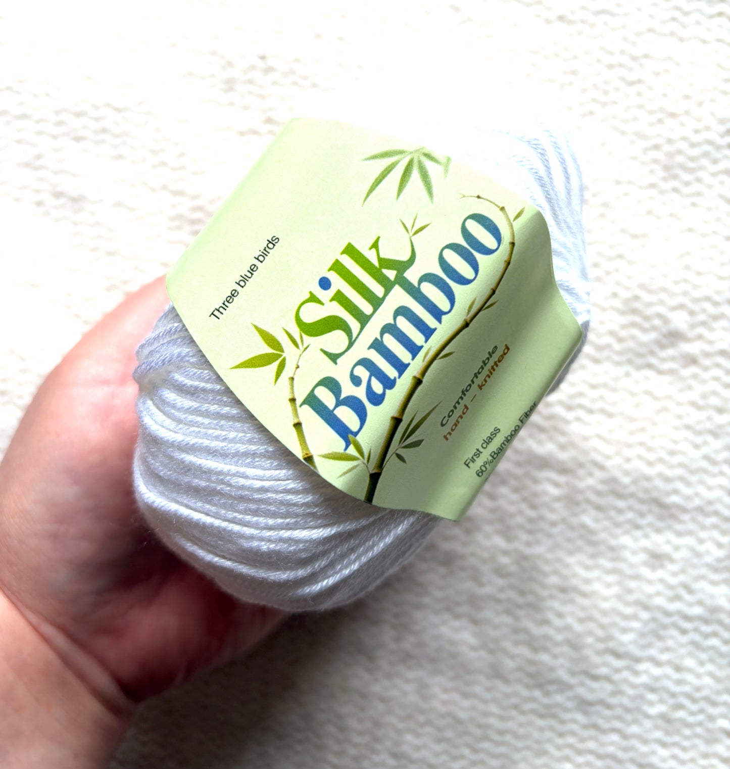 5 balls x 50g Cashmere Silk yarn : Cashmere + Silk + Bamboo fiber : 01 White