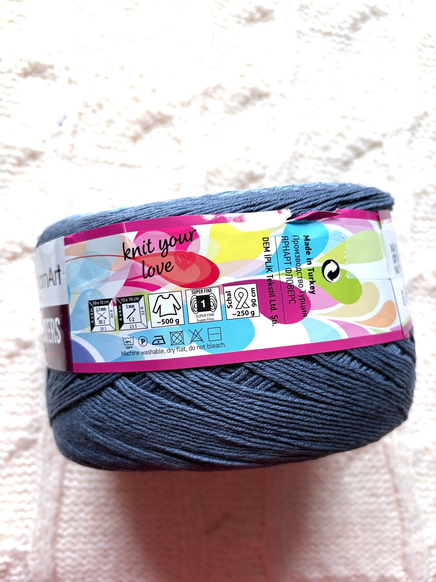 1 cake x 250g YarnArt Flowers Yarn Cake - Colour 262 : Cotton Blend