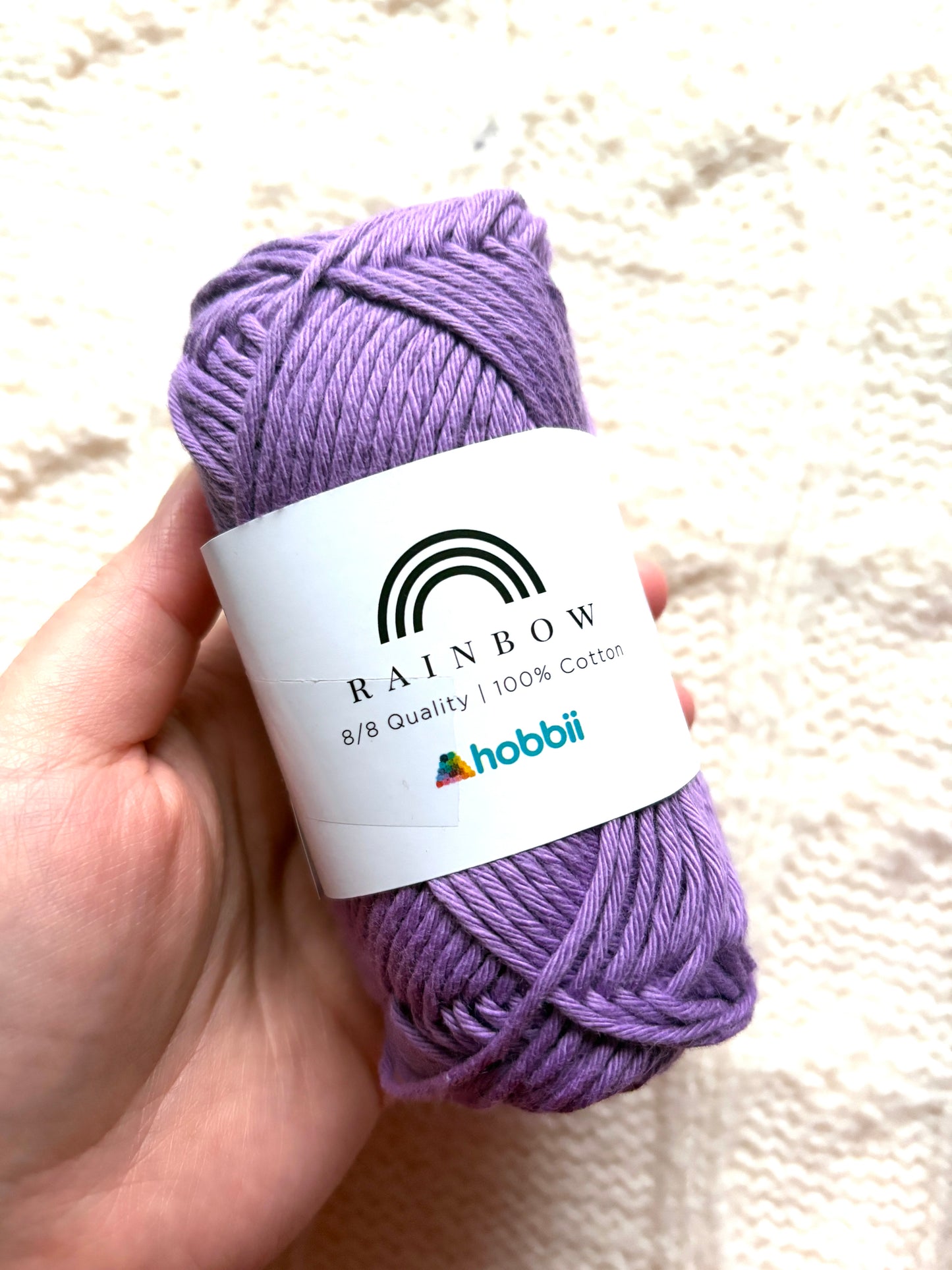 5 balls x 50g Hobbii : Rainbow Cotton Yarn 8/8 Color Pack 08A : 100% Cotton