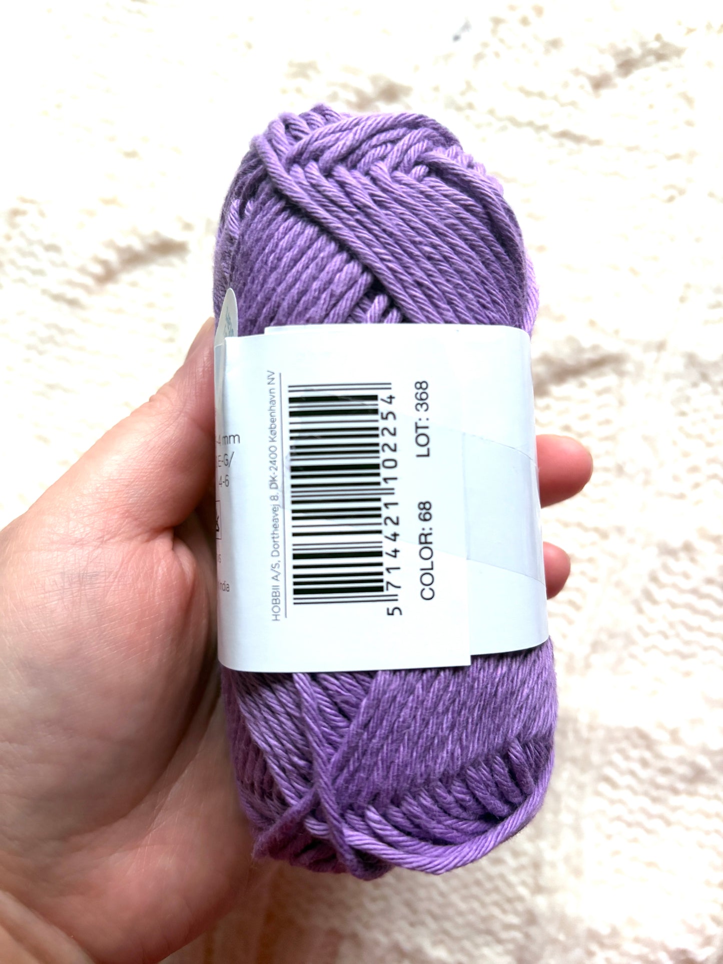 5 balls x 50g Hobbii : Rainbow Cotton Yarn 8/8 Color Pack 08A : 100% Cotton