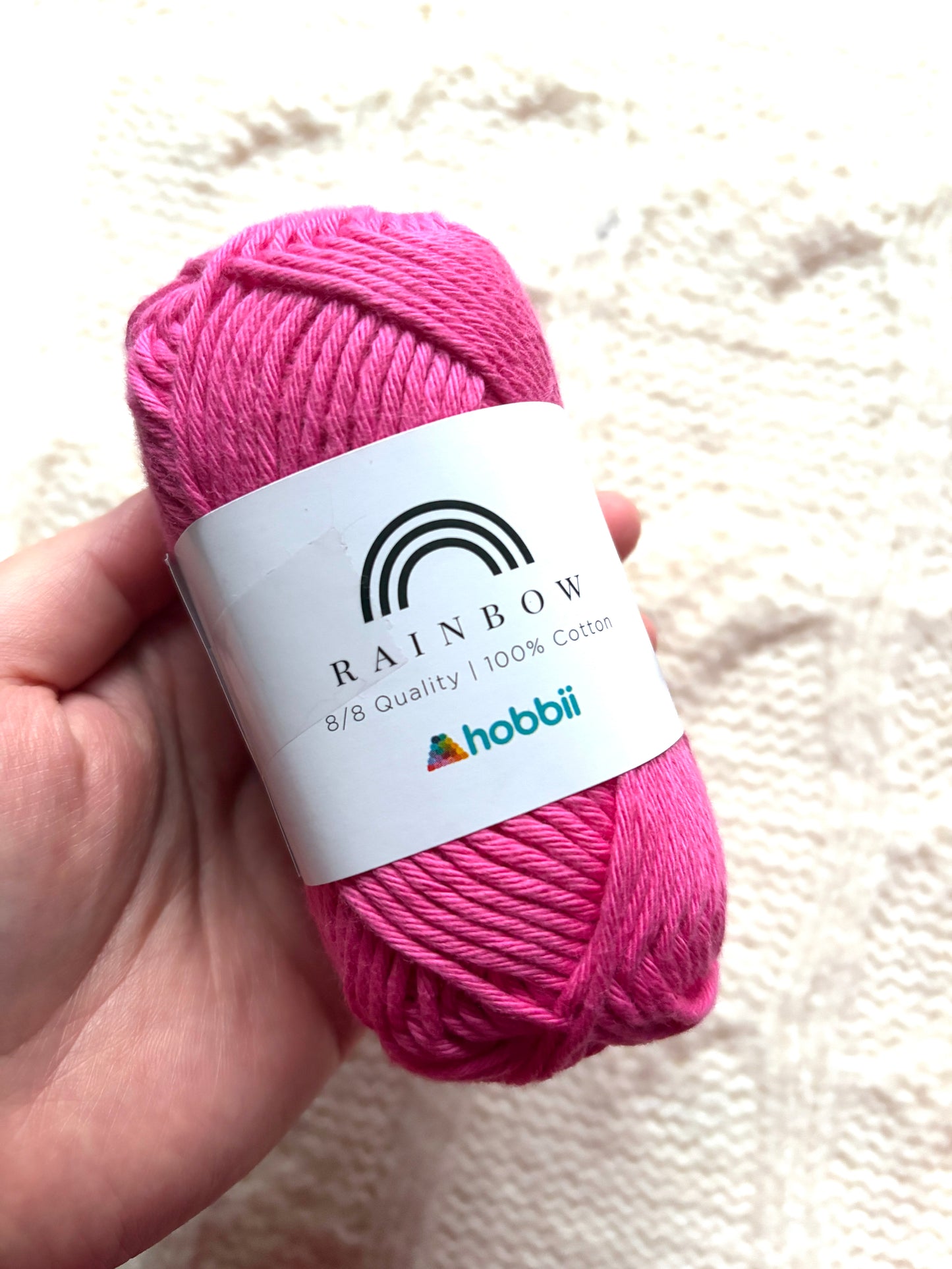10 balls x 50g Hobbii : Rainbow Cotton Yarn 8/8 Color Pack 08 : 100% Cotton