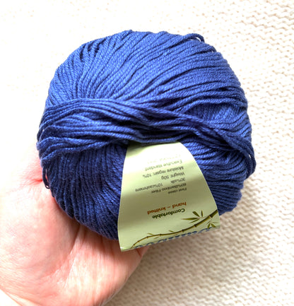 5 balls x 50g Cashmere Silk yarn : Cashmere + Silk + Bamboo fiber : 23 Persian Blue
