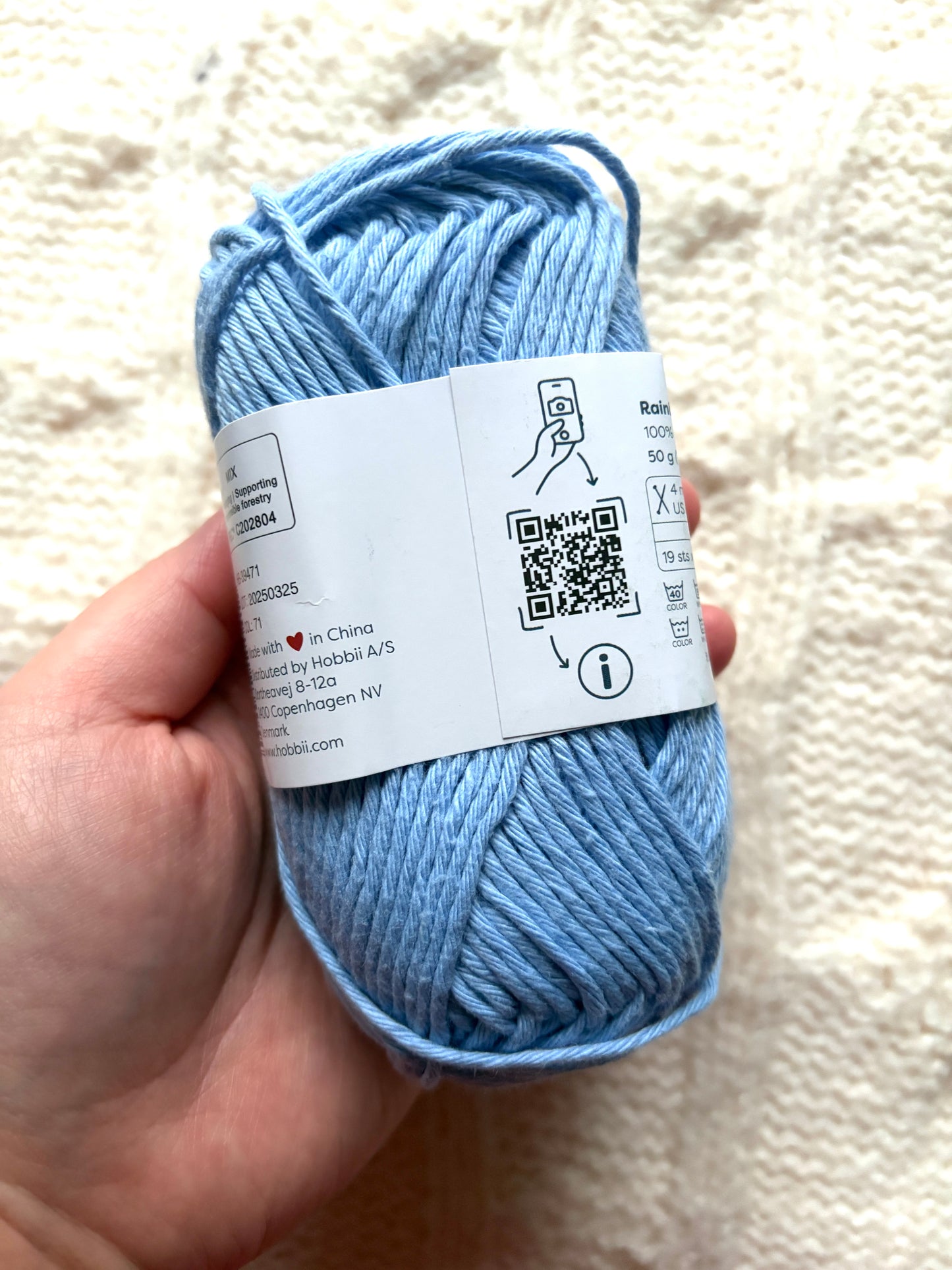 5 balls x 50g Hobbii : Rainbow Cotton Yarn 8/8 Color Pack 04 : 100% Cotton