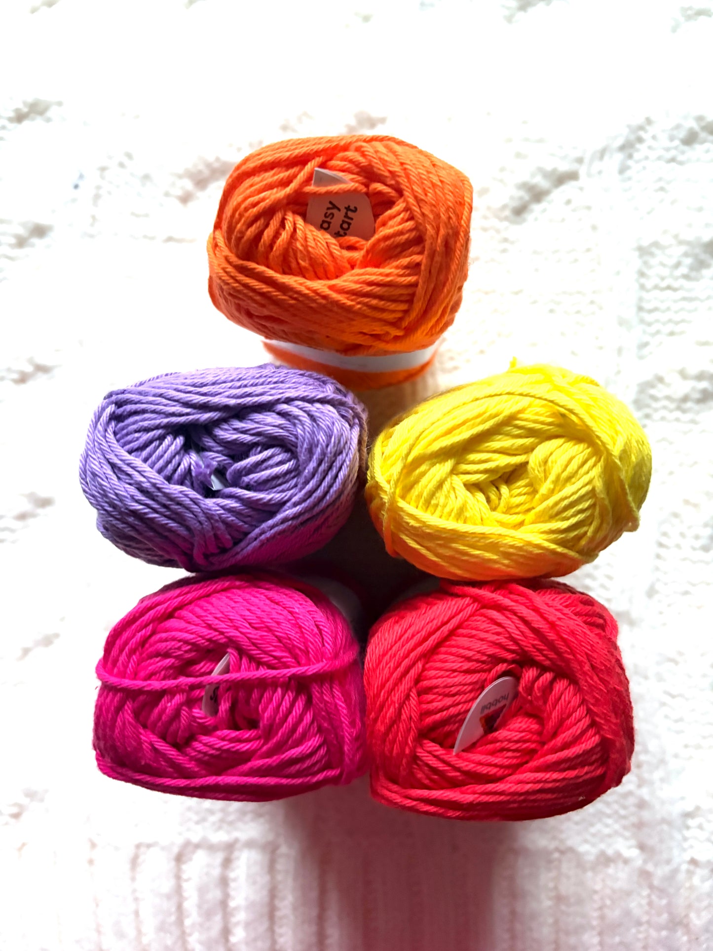 10 balls x 50g Hobbii : Rainbow Cotton Yarn 8/6 Color Pack 11 : 100% Cotton
