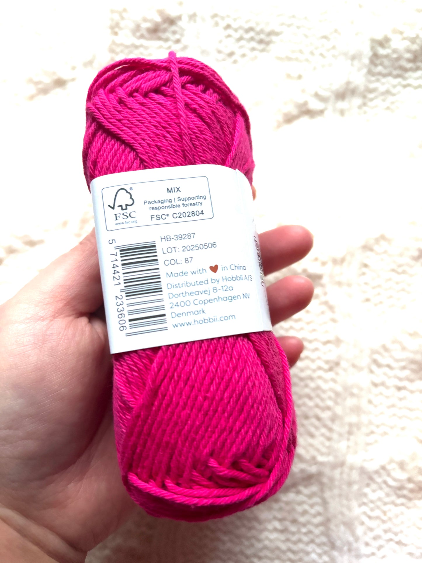 10 balls x 50g Hobbii : Rainbow Cotton Yarn 8/6 Color Pack 11 : 100% Cotton