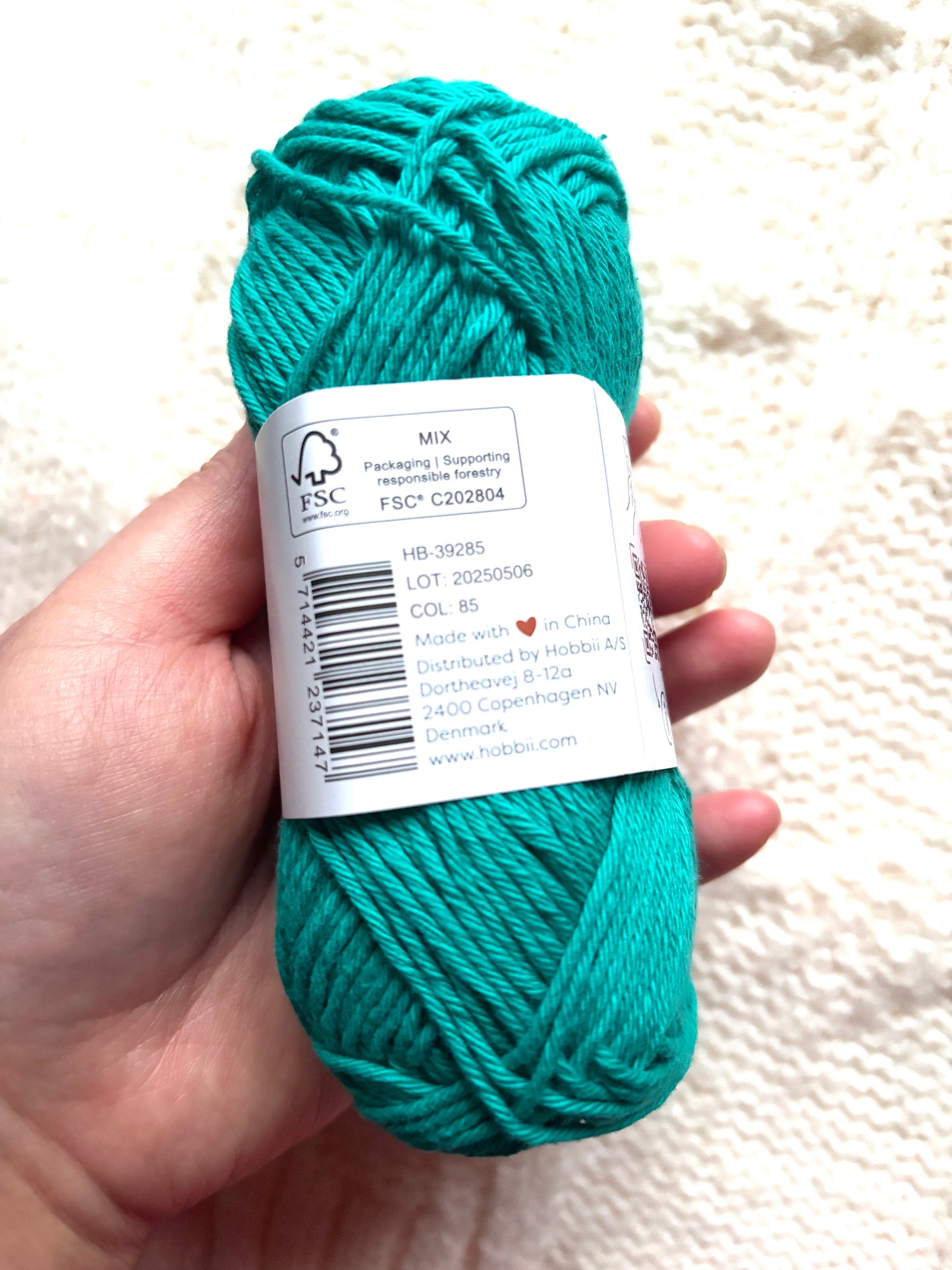 5 balls x 50g Hobbii : Rainbow Cotton Yarn 8/6 Color Pack 11A : 100% Cotton