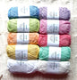 10 balls x 50g Hobbii : Rainbow Cotton Yarn 8/8 Color Pack 05 : 100% Cotton
