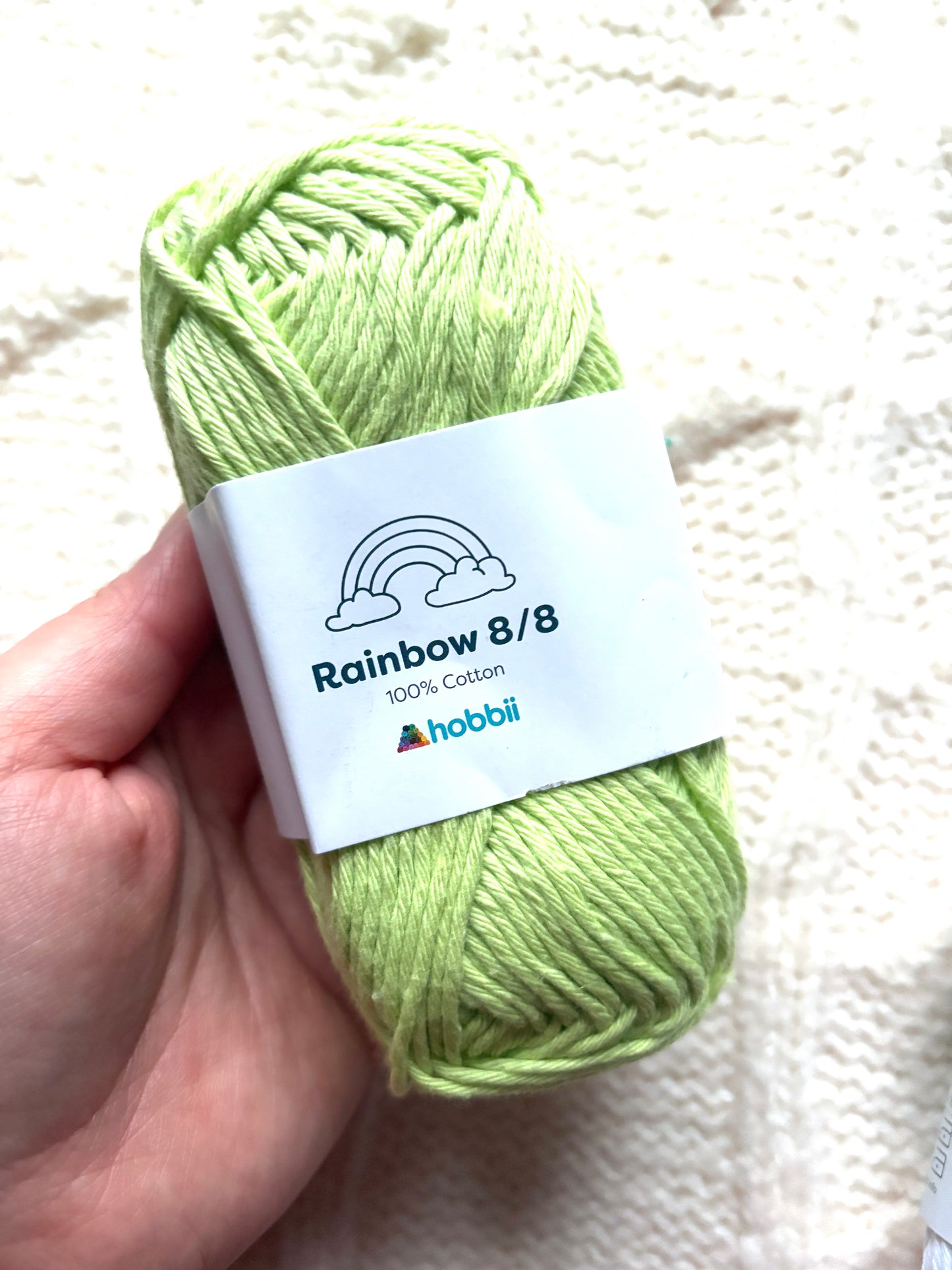 5 balls x 50g Hobbii : Rainbow Cotton Yarn 8/8 Color Pack 05A : 100% Cotton