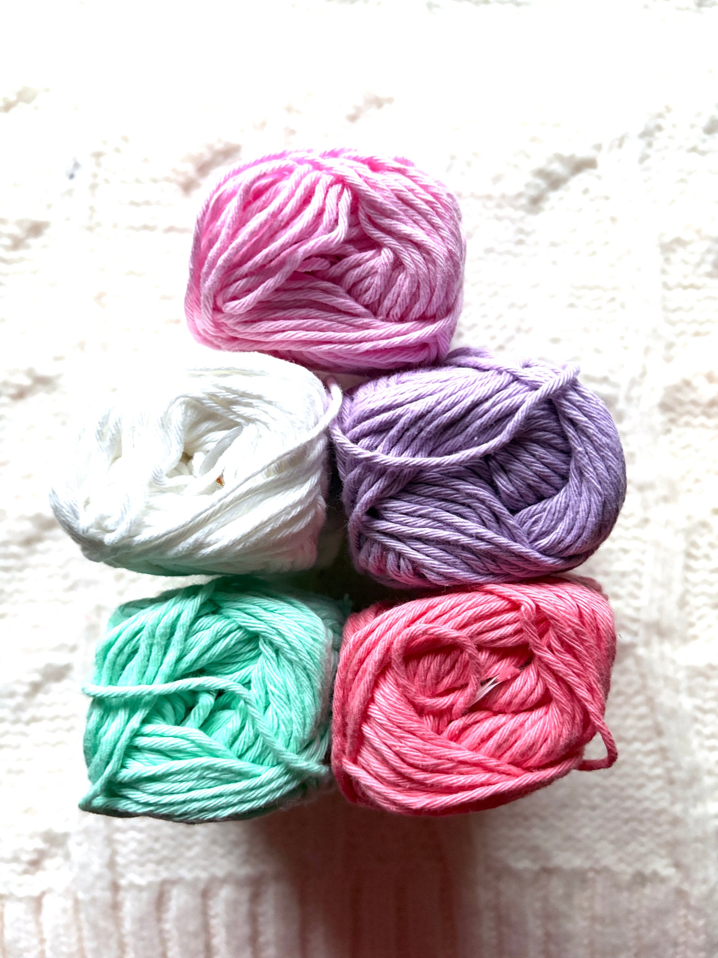 10 balls x 50g Hobbii : Rainbow Cotton Yarn 8/8 Color Pack 05 : 100% Cotton