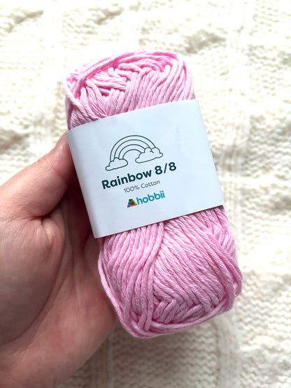 5 balls x 50g Hobbii : Rainbow Cotton Yarn 8/8 Color Pack 05B : 100% Cotton