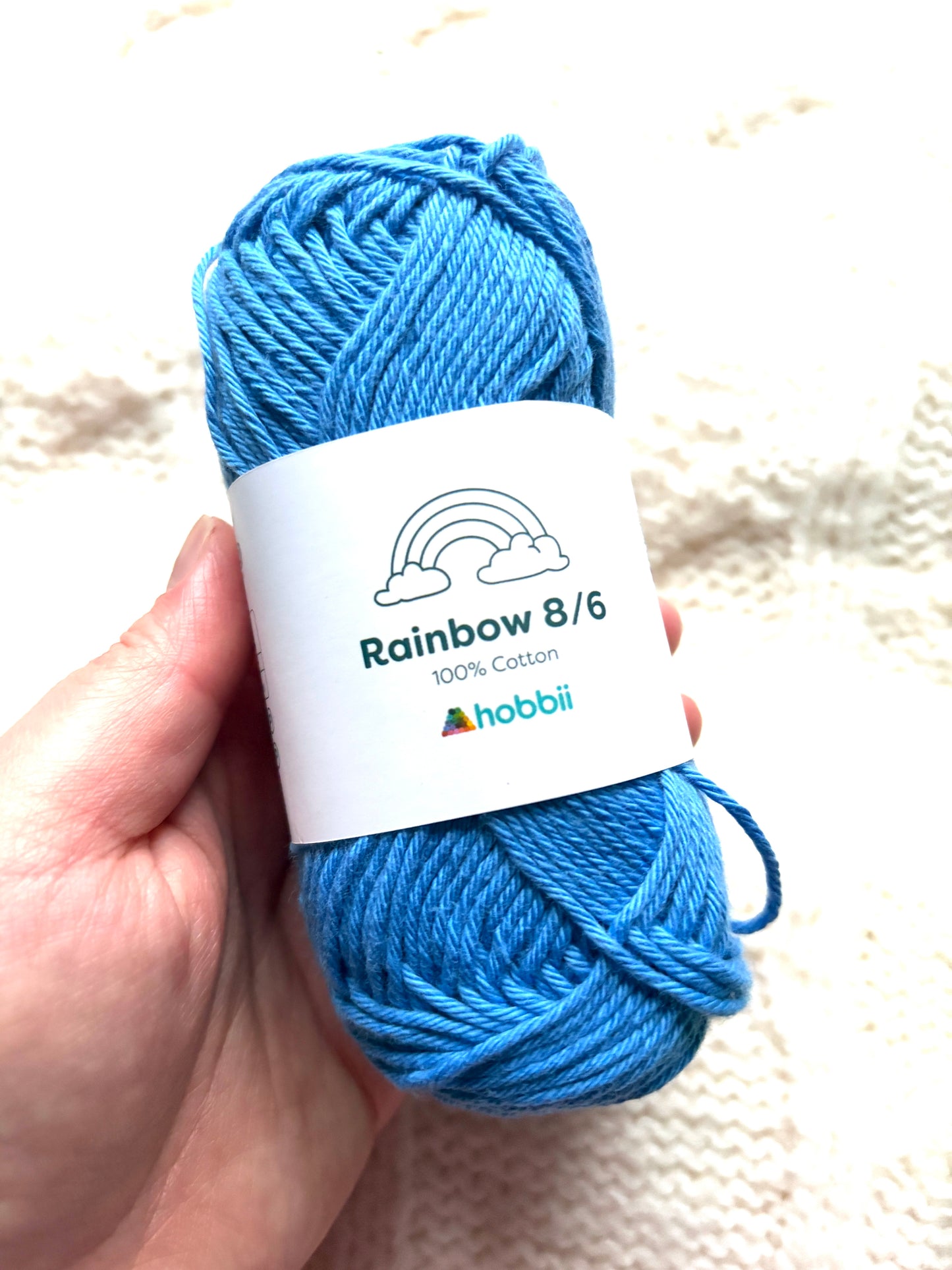 5 balls x 50g Hobbii : Rainbow Cotton Yarn 8/6 Color Pack 06B : 100% Cotton