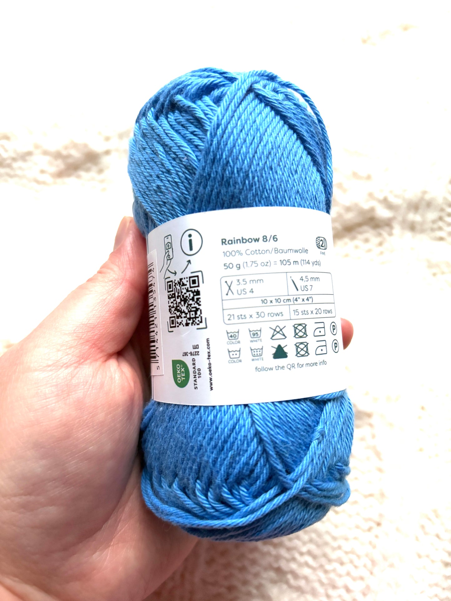 5 balls x 50g Hobbii : Rainbow Cotton Yarn 8/6 Color Pack 06B : 100% Cotton