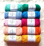 10 balls x 50g Hobbii : Rainbow Cotton Yarn 8/6 Color Pack 12 : 100% Cotton