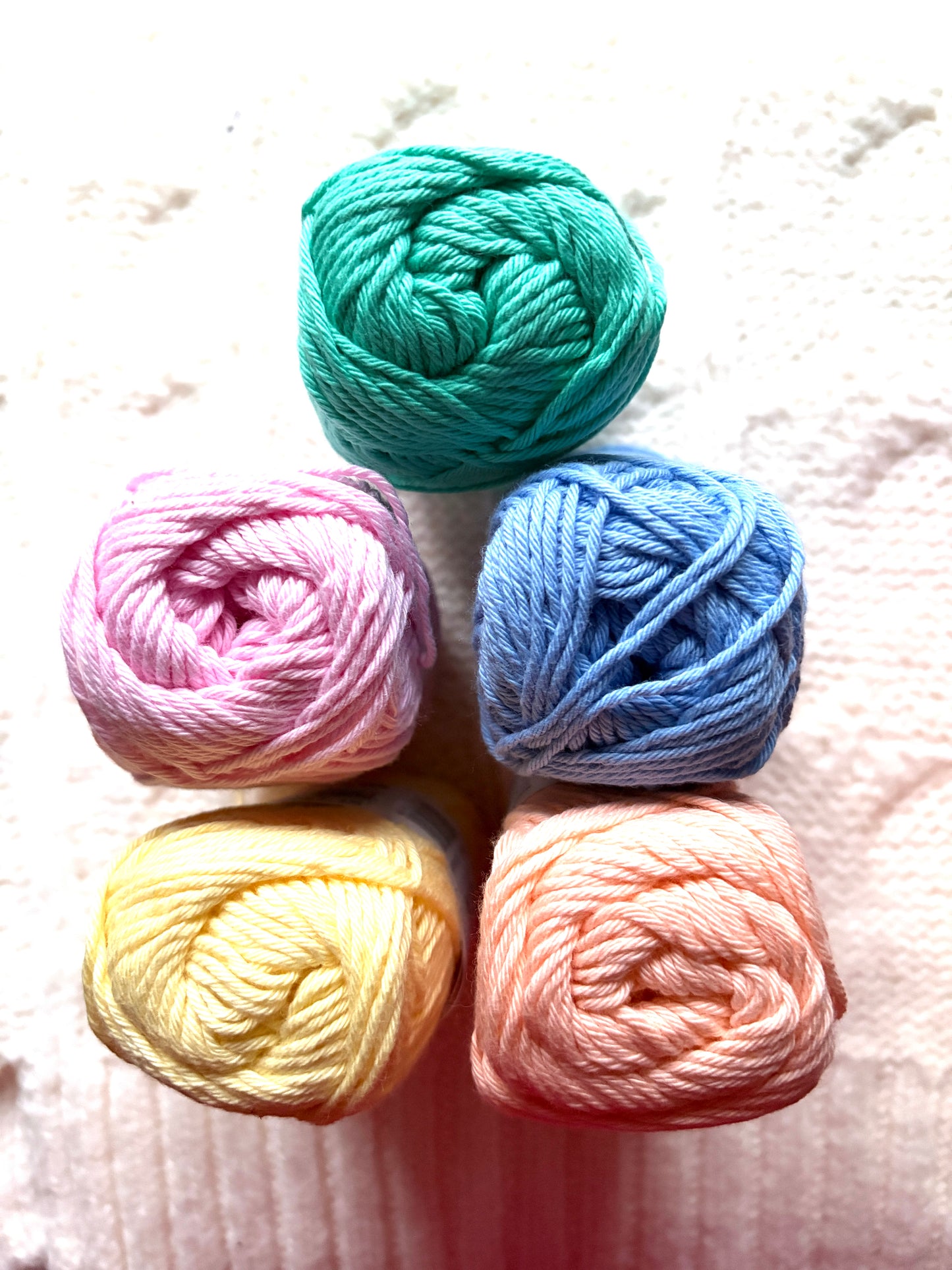 5 balls x 50g Hobbii : Rainbow Cotton Yarn 8/6 Color Pack 12A : 100% Cotton (Copy)