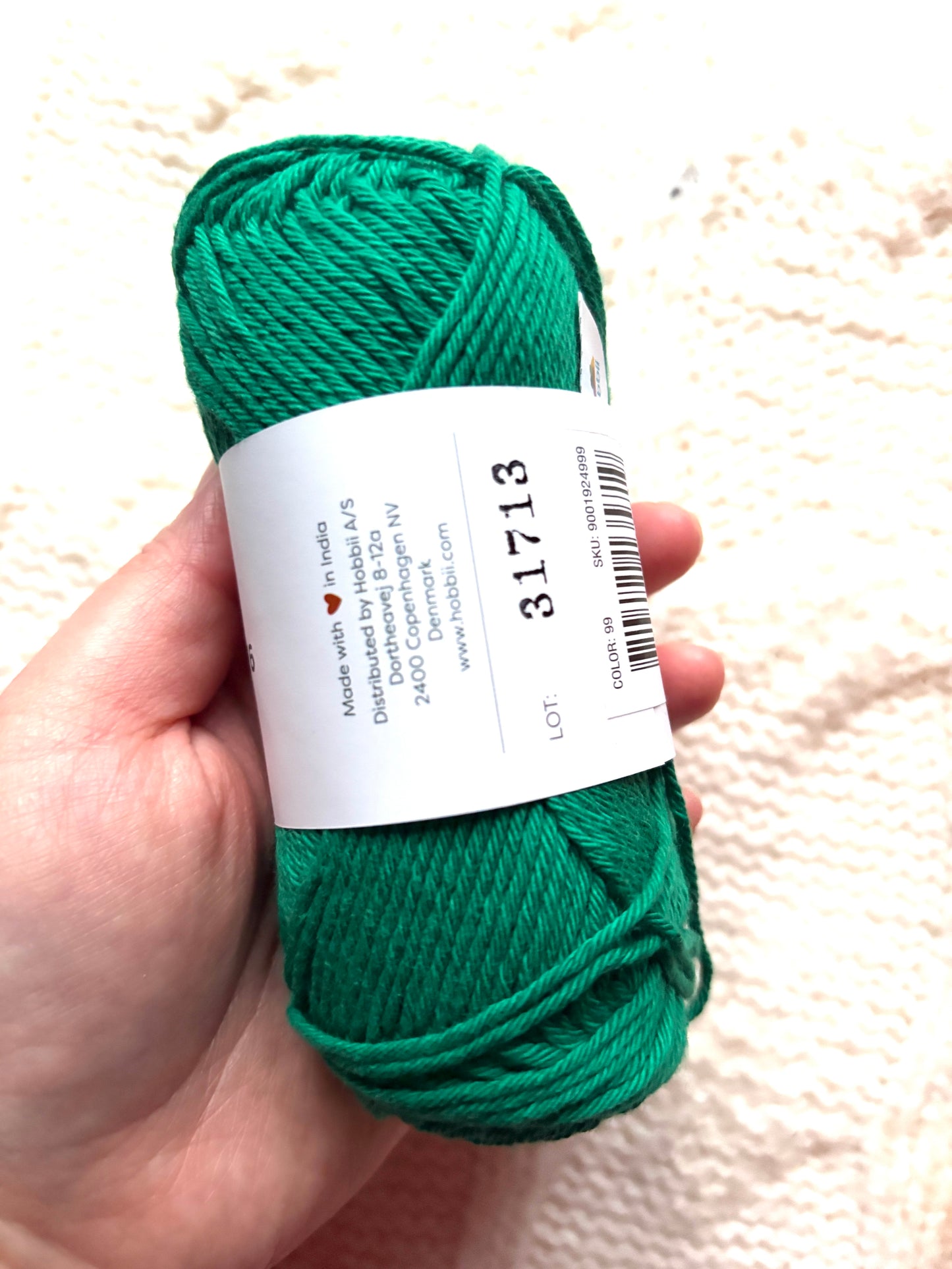5 balls x 50g Hobbii : Rainbow Cotton Yarn 8/6 Color Pack 12B  : 100% Cotton