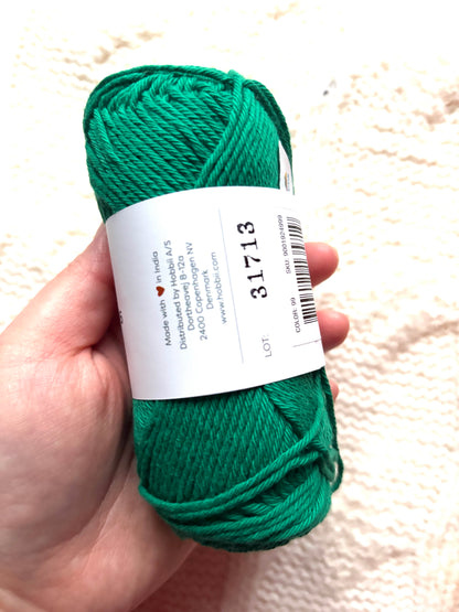 5 balls x 50g Hobbii : Rainbow Cotton Yarn 8/6 Color Pack 12B  : 100% Cotton