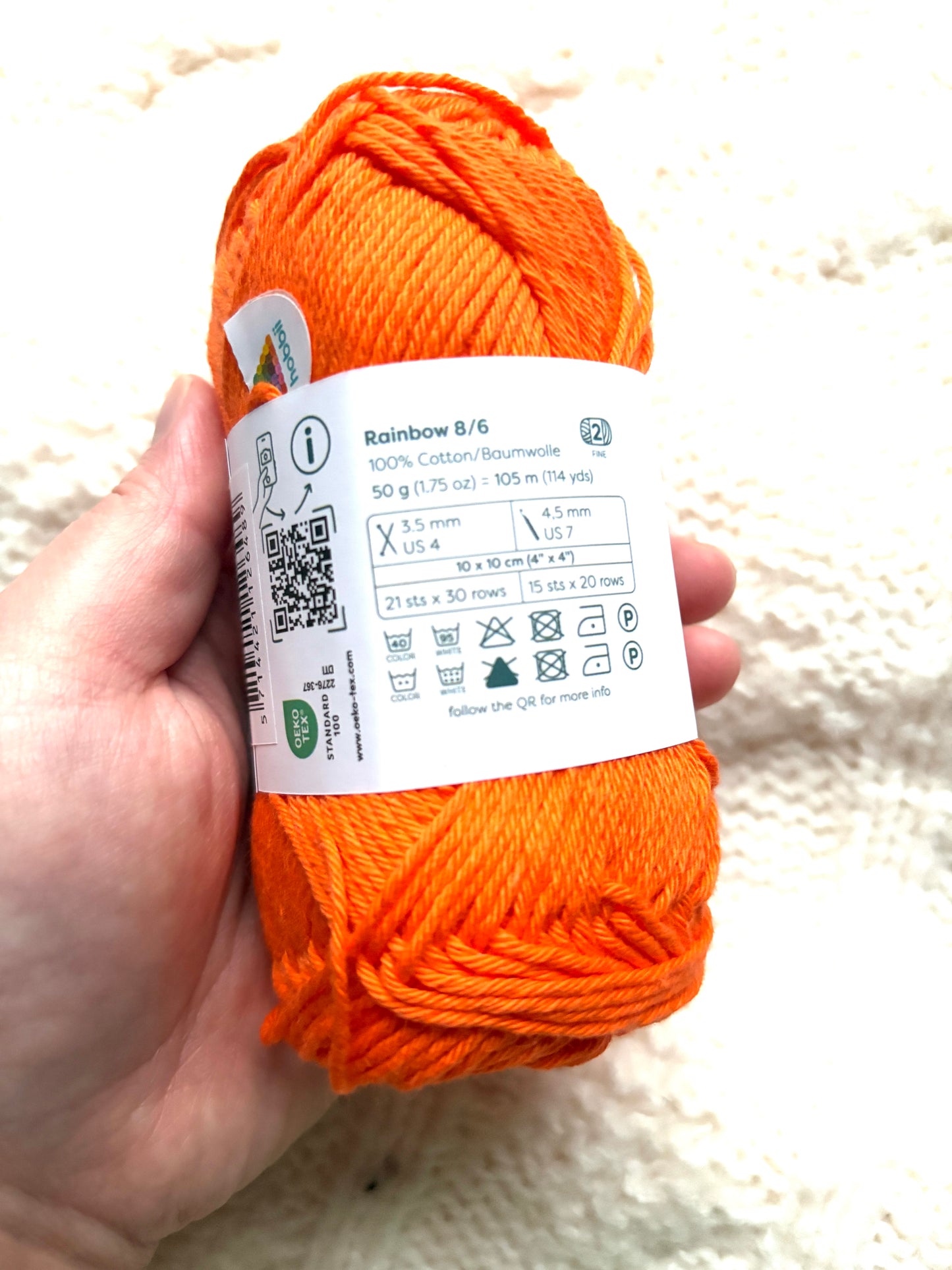 5 balls x 50g Hobbii : Rainbow Cotton Yarn 8/6 Color Pack 09A : 100% Cotton (Copy)