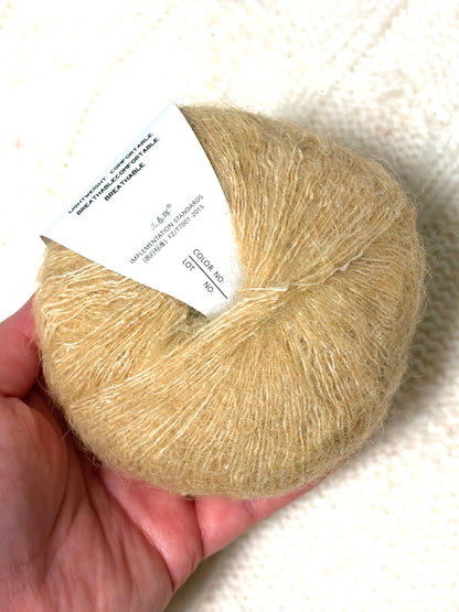 5 balls x 25g Alpaca Mohair yarn : Mohair + Alpaca + Acrylic : 08 Caramel