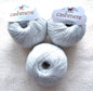 3 balls x 50g Cashmere yarn : 100% Cashmere : 03 Heather Grey