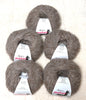 5 balls x 25g Alpaca Mohair yarn : Mohair + Alpaca + Acrylic : 10 Brown