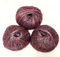 3 balls x 25g Glitter Mohair yarn : Mohair + Wool + Rayon : 03 Burgundy