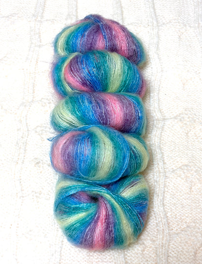 5 balls x 25g Alpaca Mohair yarn : Mohair + Alpaca + Acrylic : Colour 23