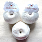 3 balls x 50g Cashmere yarn : 100% Cashmere : 01 White