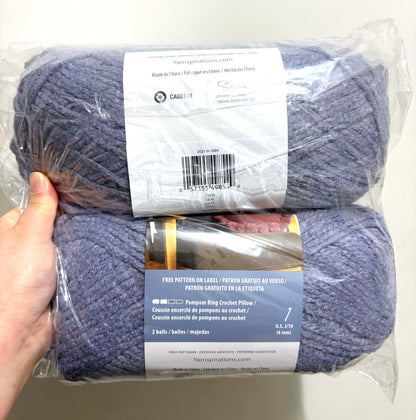 2 Balls x 255g Bernat Bounce Back Yarn Bulky Yarn : Lilac