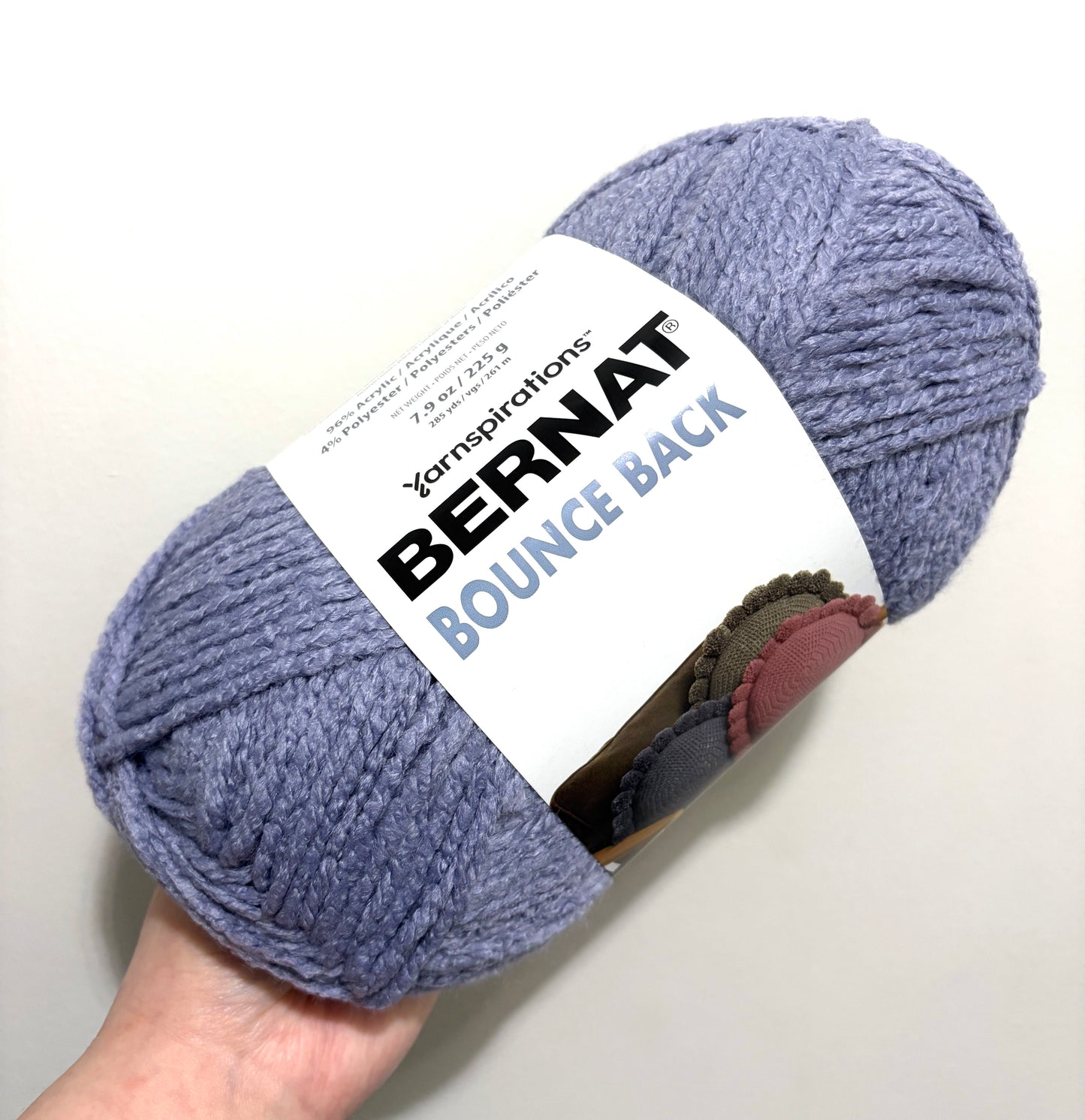 2 Balls x 255g Bernat Bounce Back Yarn Bulky Yarn : Lilac