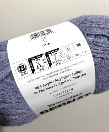 2 Balls x 255g Bernat Bounce Back Yarn Bulky Yarn : Lilac