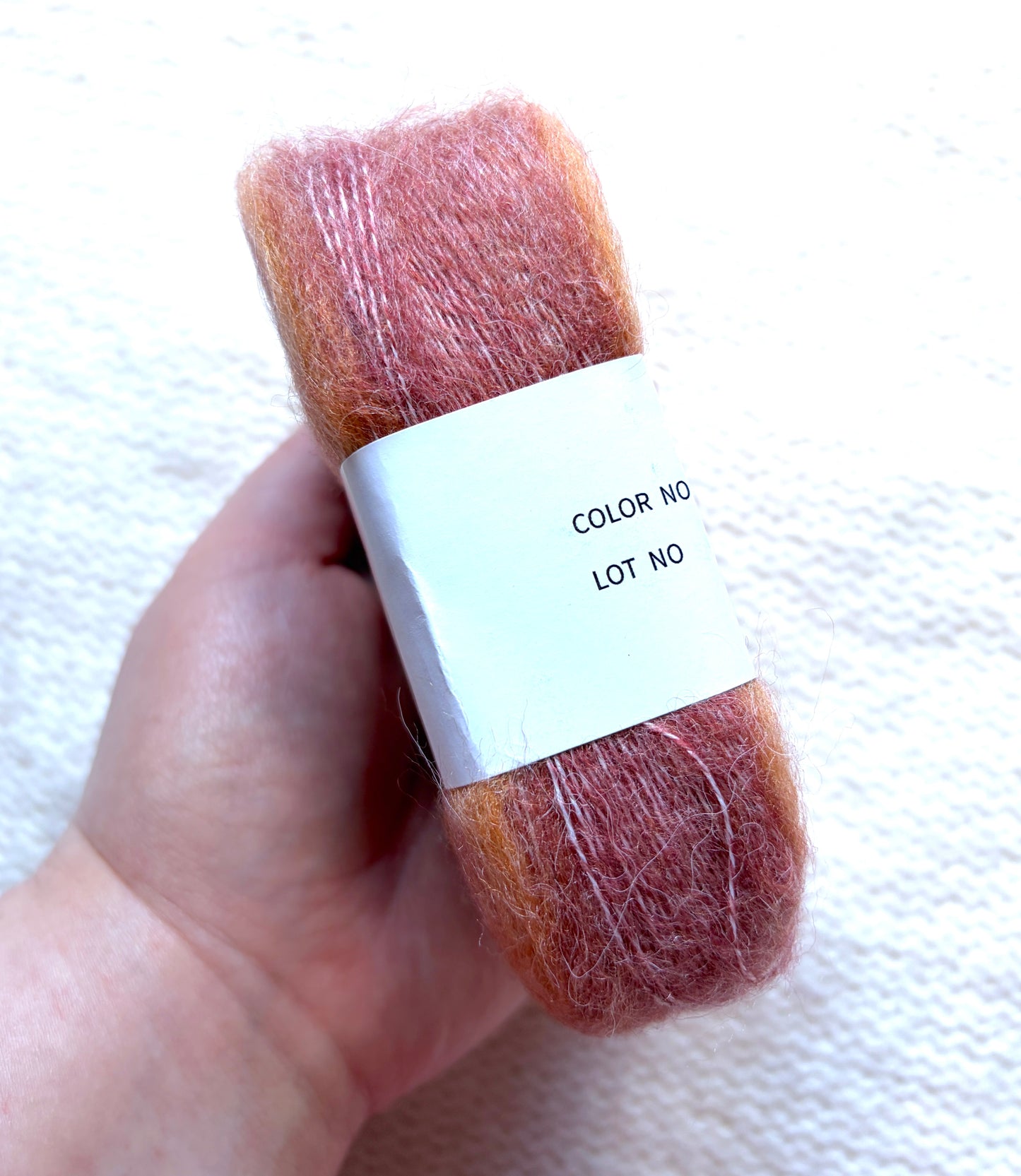 3 cakes x 50g Gradient Mohair Silk Yarn : Mohair + Silk+ Polyester : 08 Orange Brown