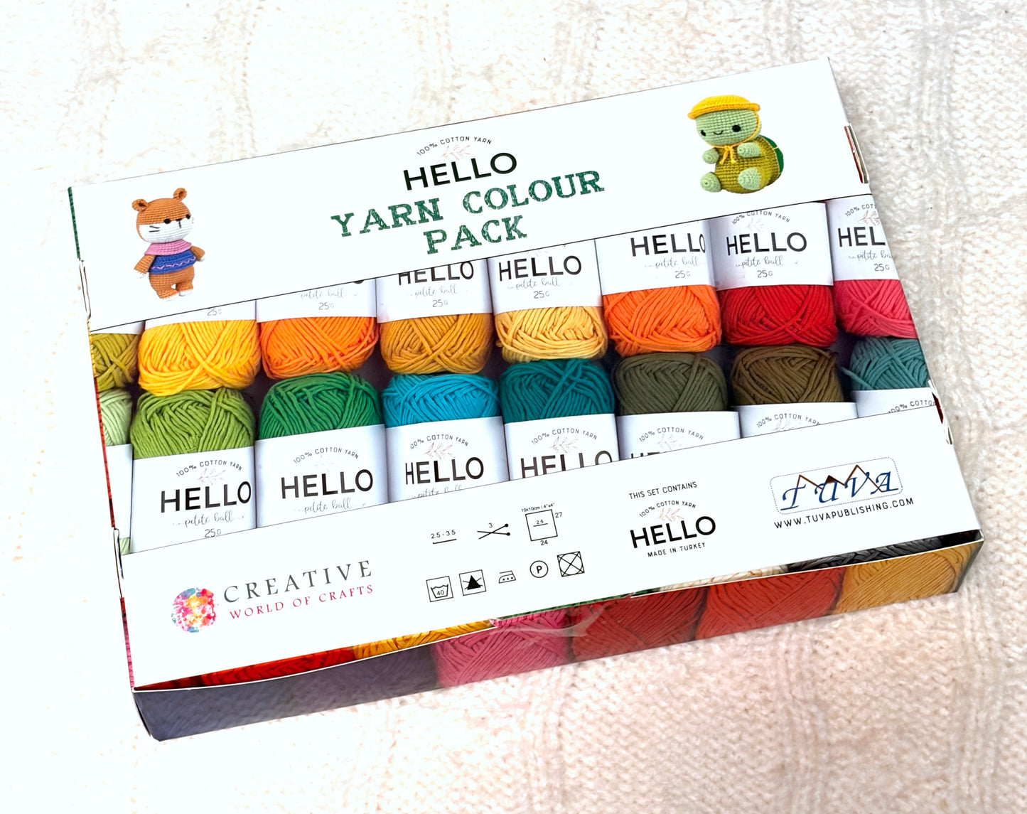 Hello Cotton Yarn - 12 x 25g Ball Collection | Pastel Colours